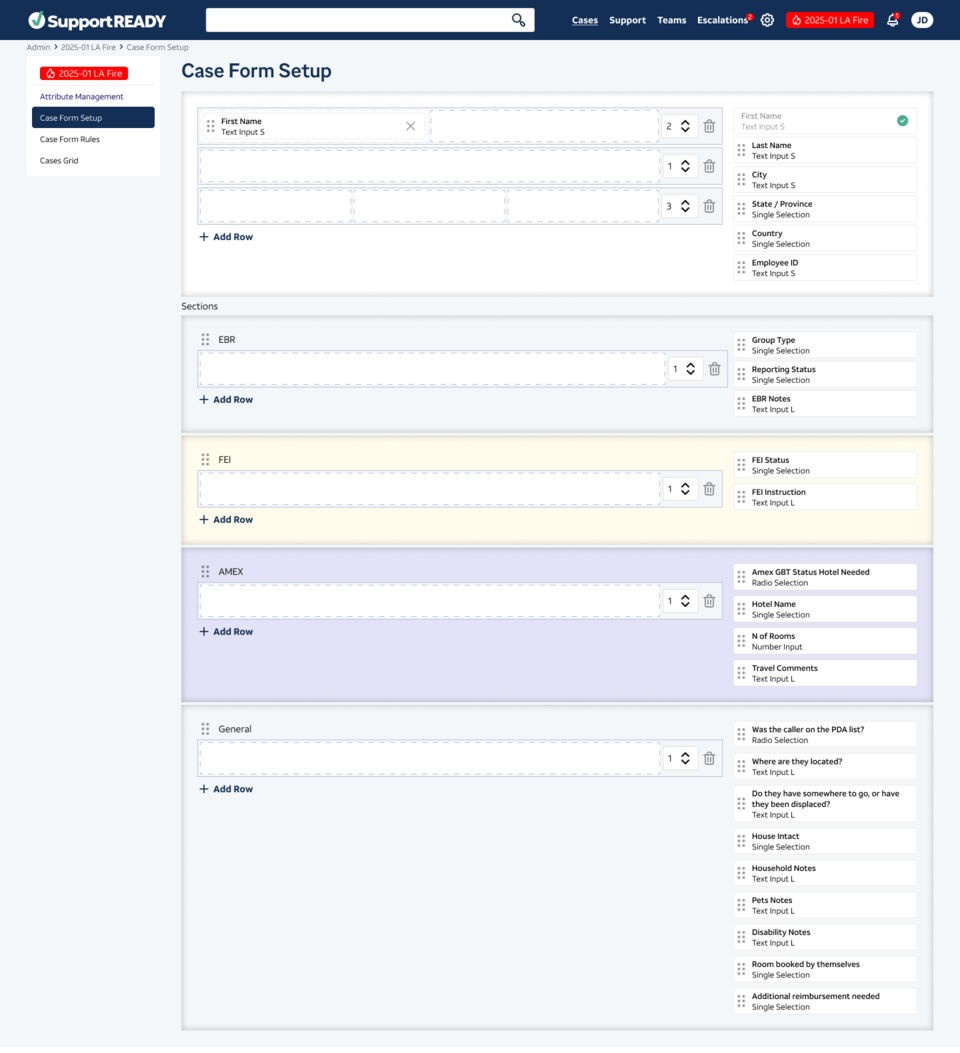 Case Form Setup